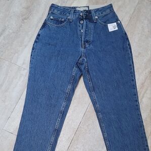 EVERLANE DENIM CURVY CHEEKY 9OS JEAN STRAIGHT SZ 25 NEW W TAGS